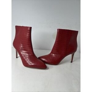 SAM EDELMAN 'Olie' Spiced Red Croc‎ Bootie size 9